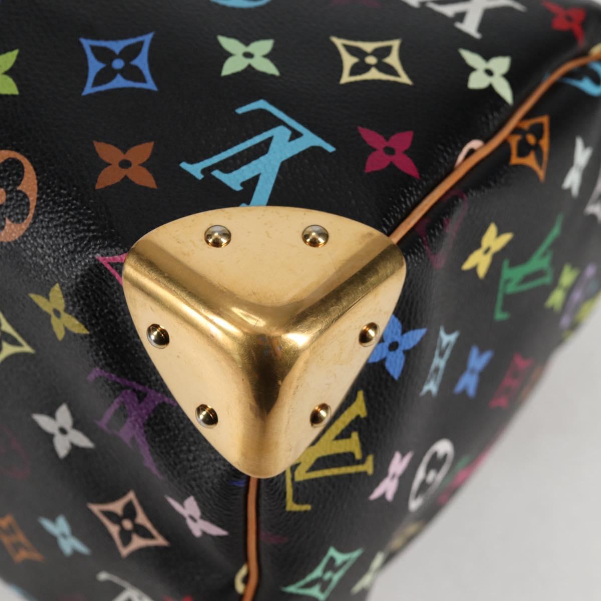 Louis Vuitton Monogram Multicolor Speedy 30 Hand Bag Black M92642