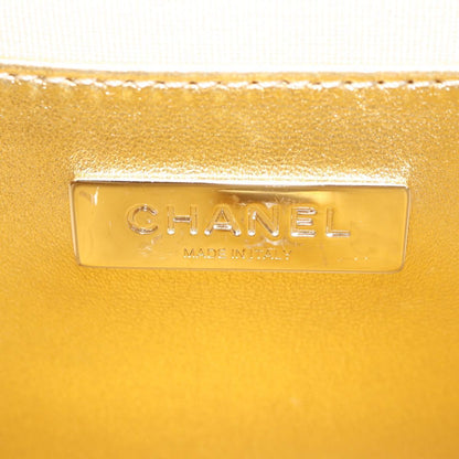 Chanel Matelasse Chain Shoulder Bag Leather Gold Cc