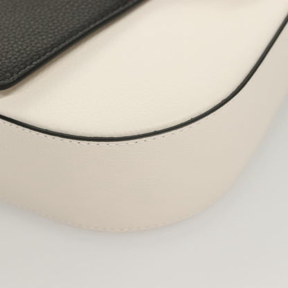 Versace Shoulder Bag Leather Black Gold White