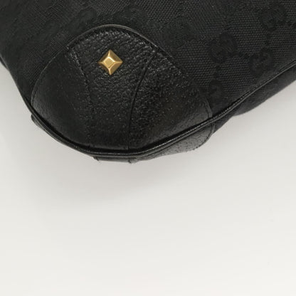 Gucci Gg Canvas Jackie Shoulder Bag Black Gold 120888