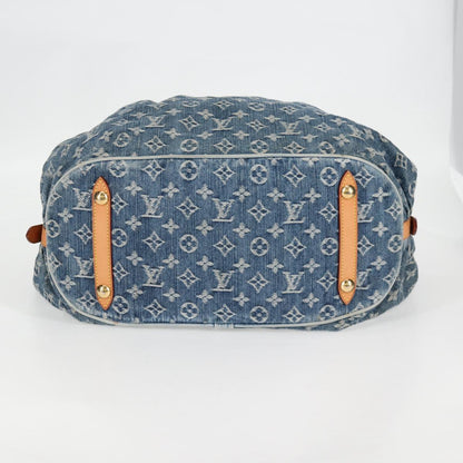 Louis Vuitton Monogram Denim Xl Hand Bag Blue M95515 Lv