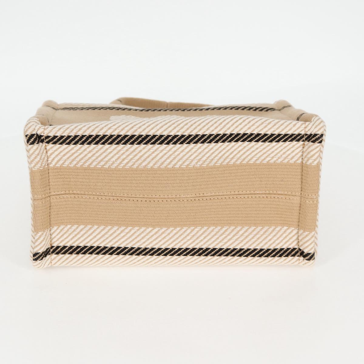 Celine Triomphe Small Cabas Tice Tote Bag Canvas Beige Gold
