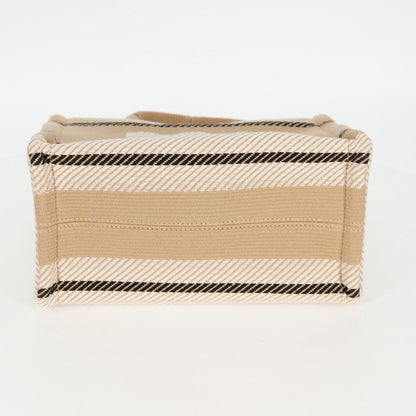 Celine Triomphe Small Cabas Tice Tote Bag Canvas Beige Gold