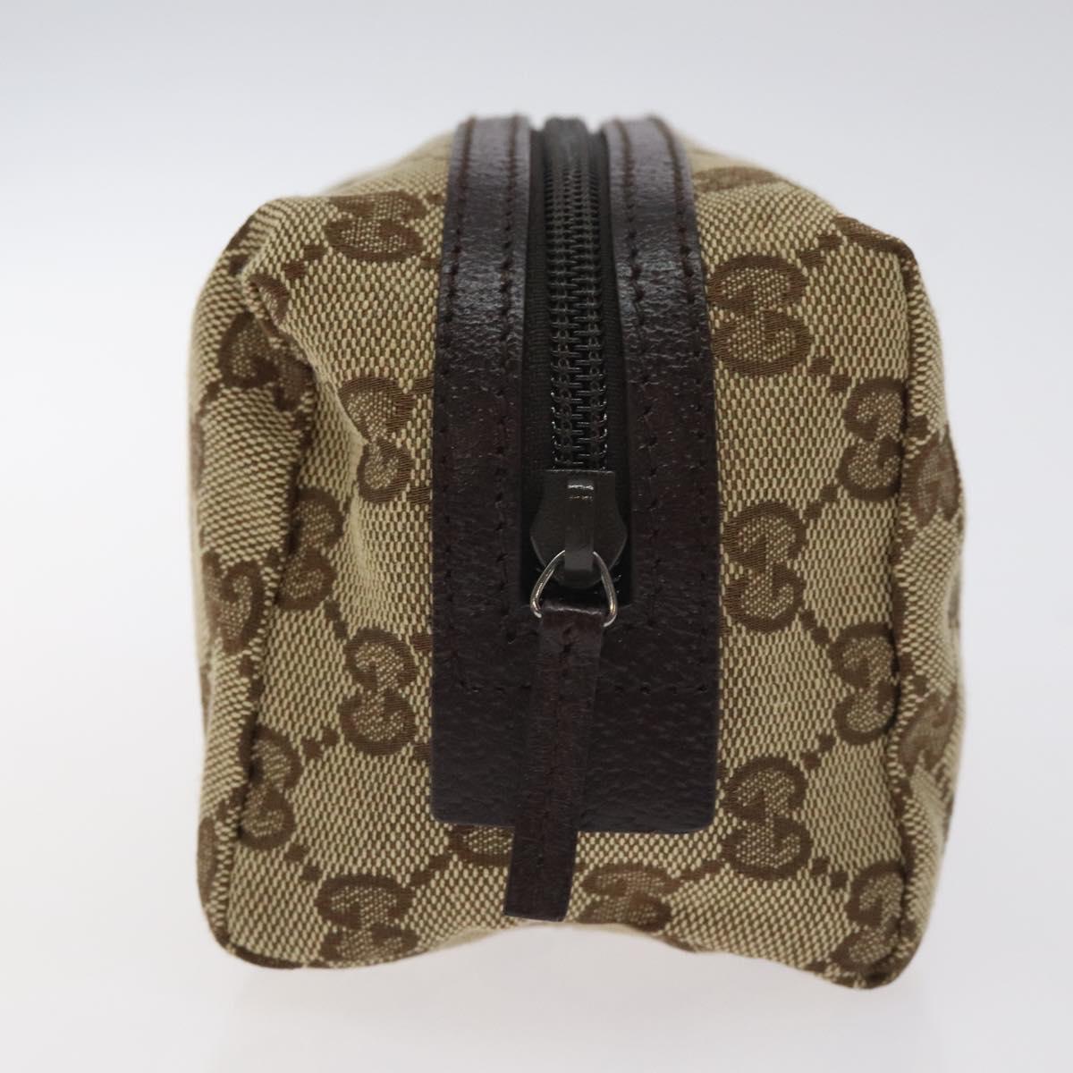 Gucci Gg Canvas Pouch Beige Silver 245952