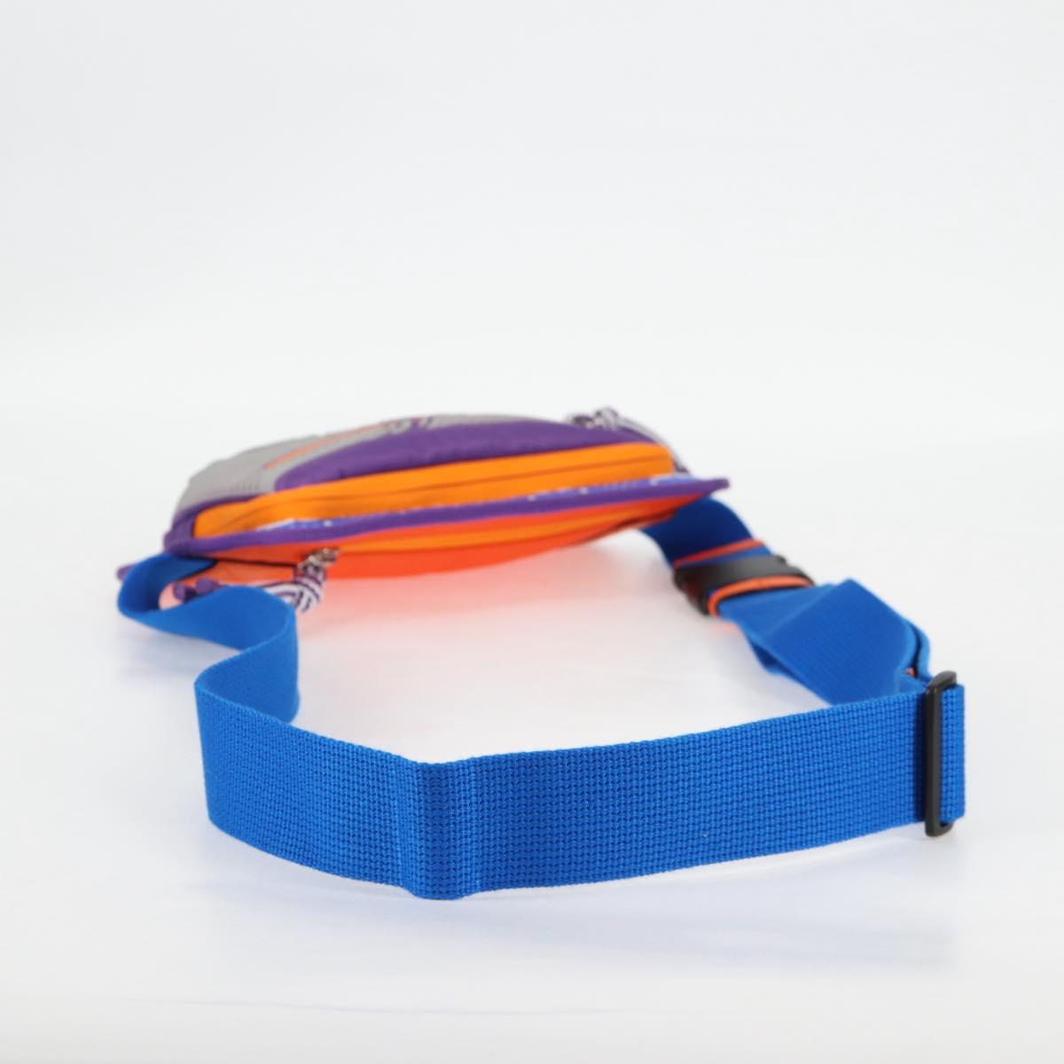 Gucci Waist Bag Nylon Silver Purple 752102