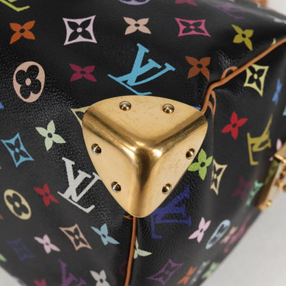 Louis Vuitton Monogram Multicolor Speedy 30 Hand Bag Black M92642