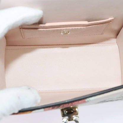 Salvatore Ferragamo Gancini Chain Hand Bag Leather 2WAY Pink Gold