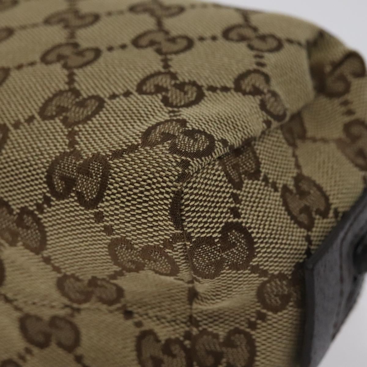 Gucci Gg Canvas Pouch Beige Silver 245952