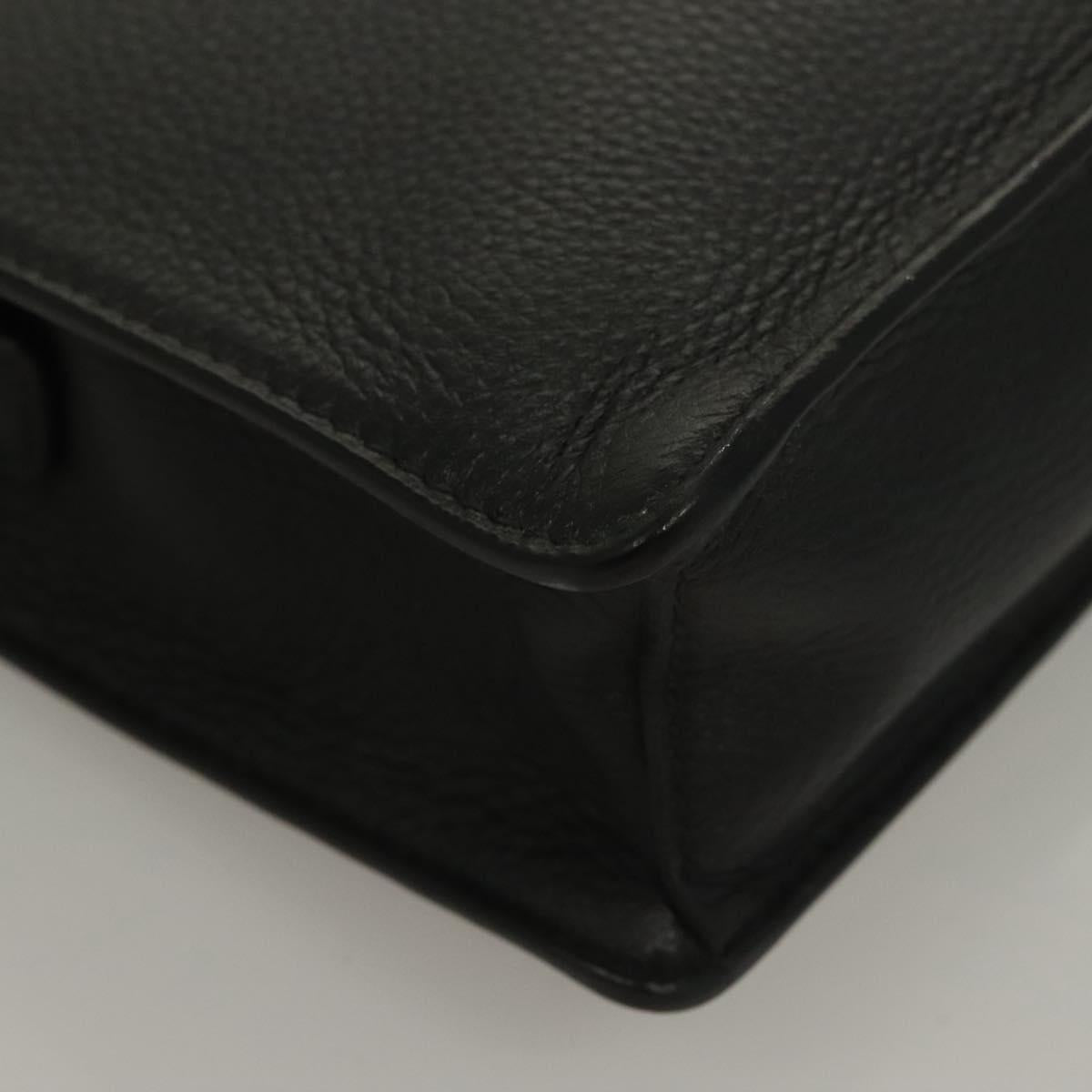 Prada Clutch Bag Leather Black Silver 2vf006
