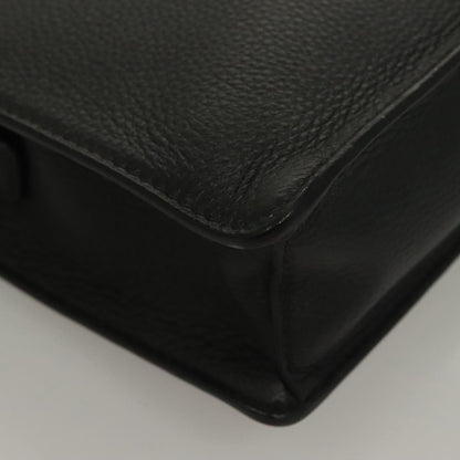 Prada Clutch Bag Leather Black Silver 2vf006
