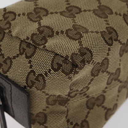 Gucci Gg Canvas Pouch Beige Silver 245952