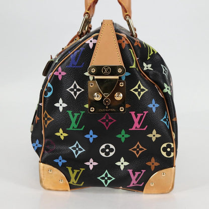 Louis Vuitton Monogram Multicolor Speedy 30 Hand Bag Black M92642