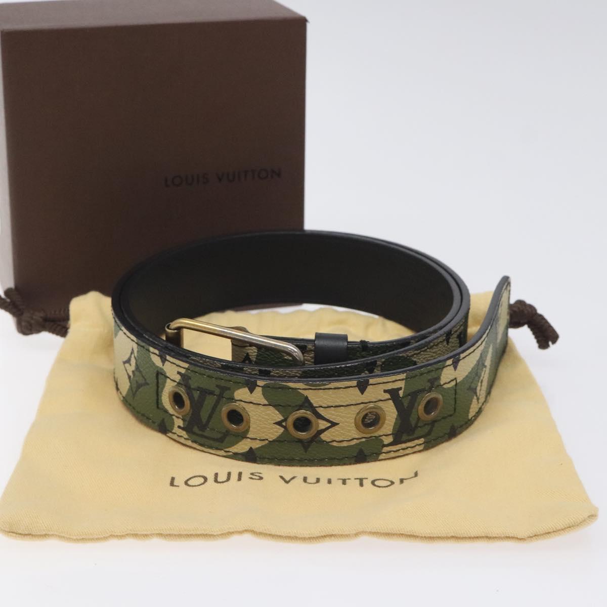 Louis Vuitton Monogram Camouflage Ceinture Belt Green M9646u Lv