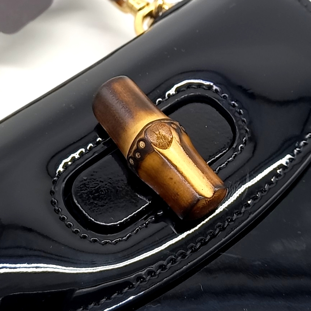 Gucci Patent 1947 Mini Top Handle Bag (724641) (10090523)