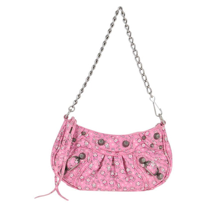 Balenciaga Luka Goal Hand Bag Leather 2WAY Pink Silver 695814
