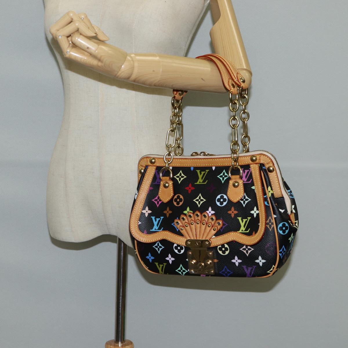 Louis Vuitton Monogram Multicolor Gracie Mm Hand Bag Black M92591