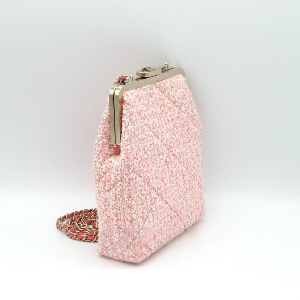 Chanel Tweed Phone Holder Chain Crossbody Bag (3912242)