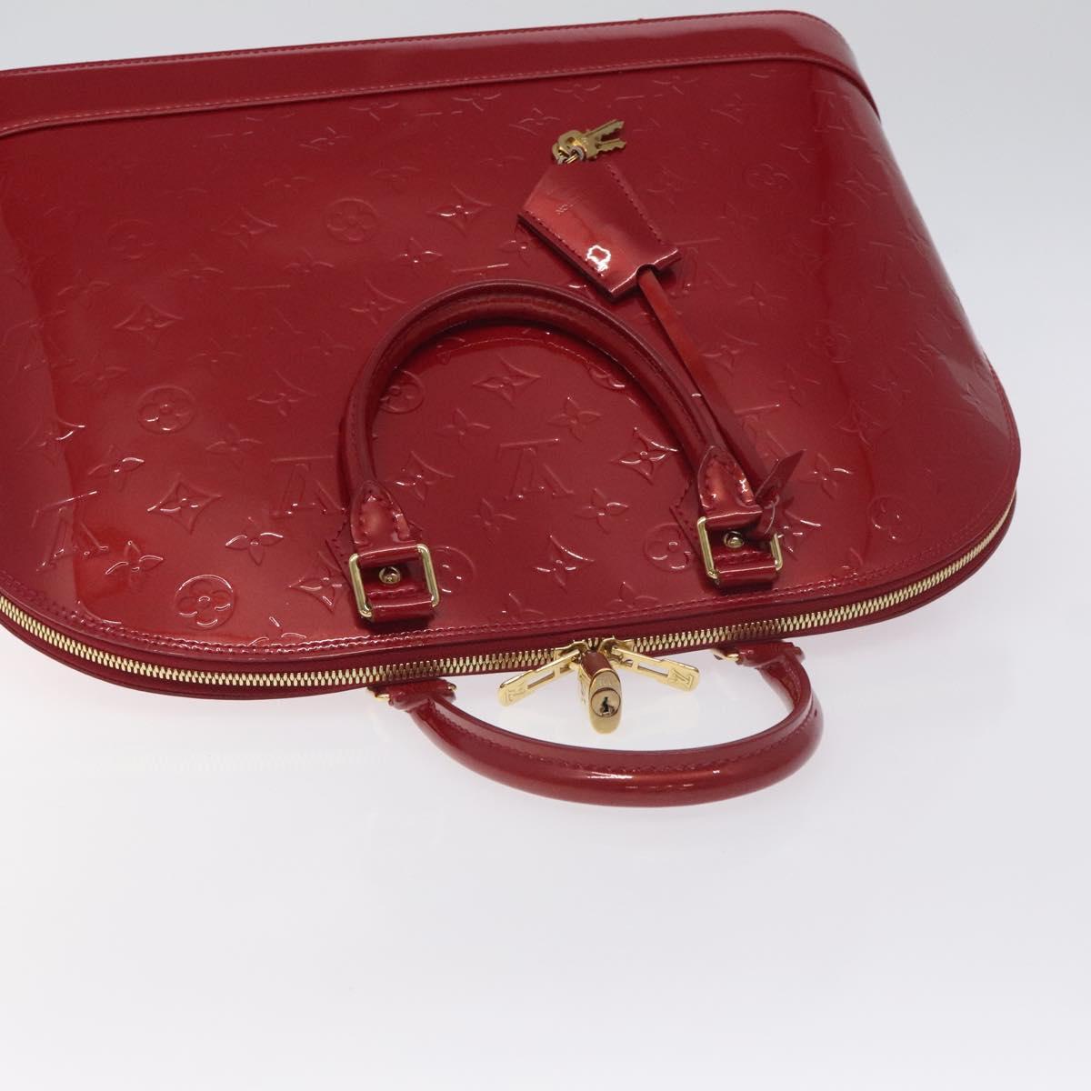 Louis Vuitton Monogram Vernis Alma Gm Hand Bag Pomme D'amour M93596