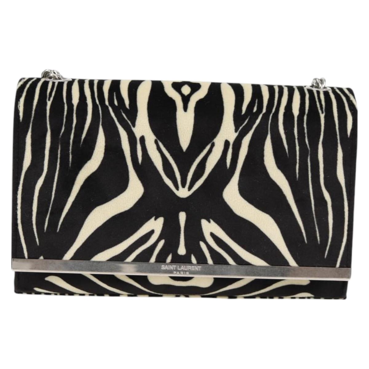 Saint Laurent Chain Bag Fabric Zebra Pattern 707690 Faaia 1075