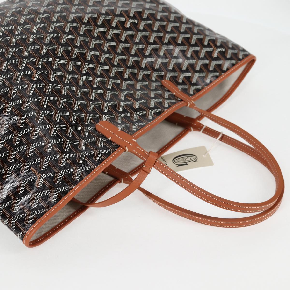 Goyard Herringbone Saint Louis Gm Tote Bag Pvc Black