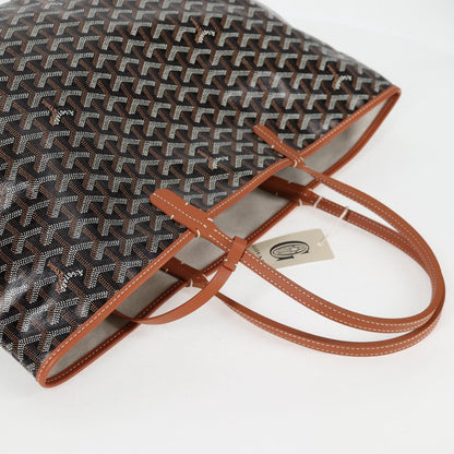 Goyard Herringbone Saint Louis Gm Tote Bag Pvc Black