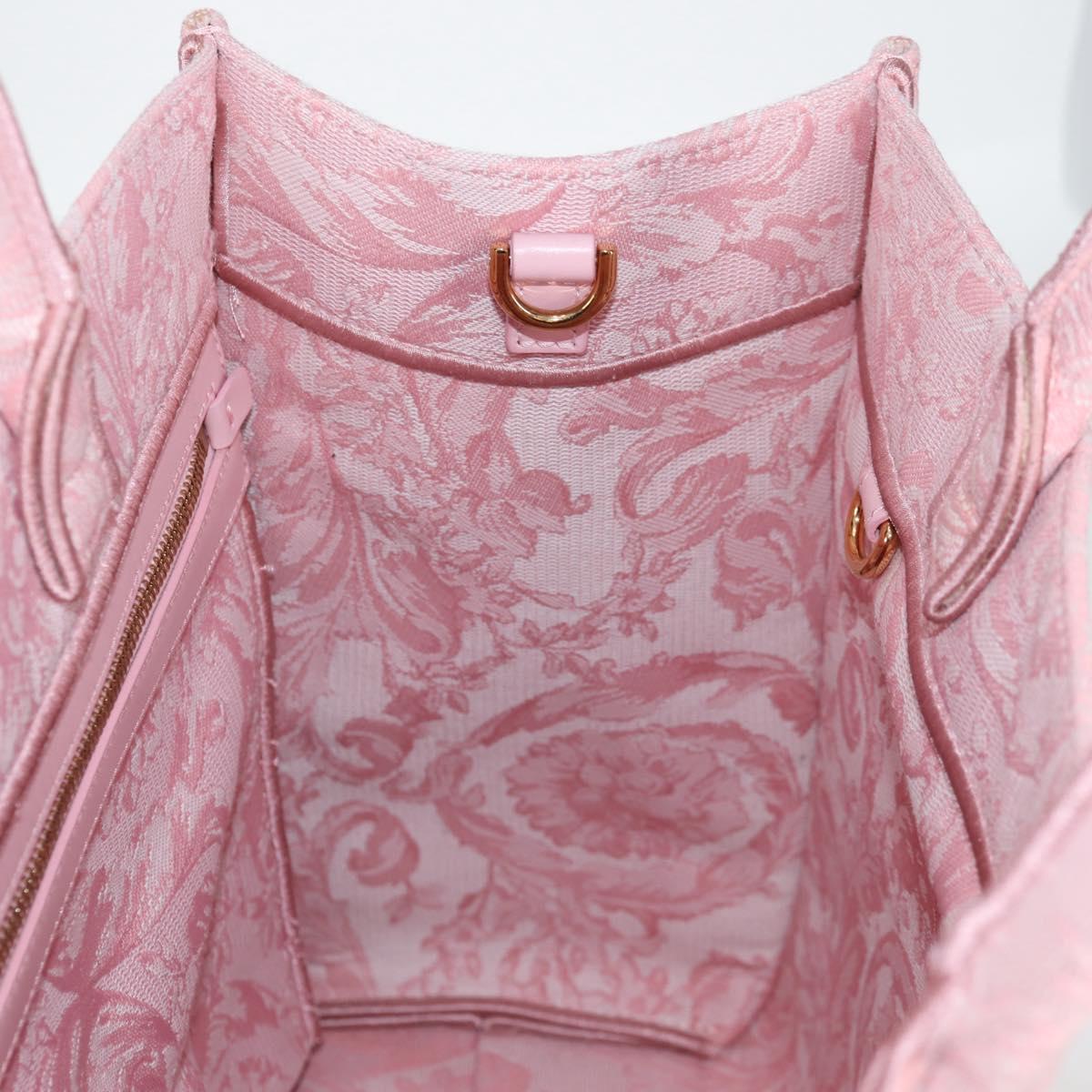 Versace Athena Barocco Tote Bag Canvas 2WAY Pink