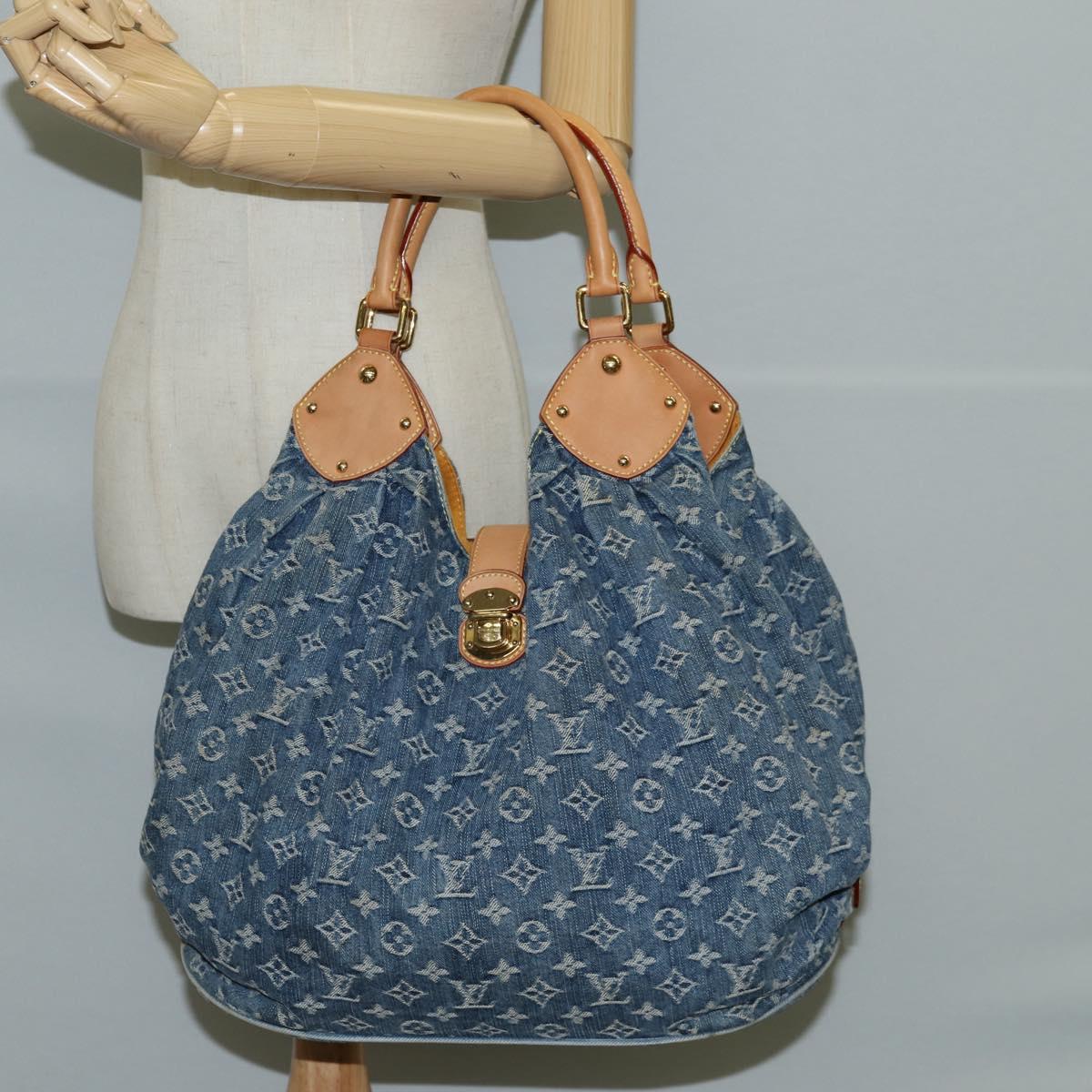 Louis Vuitton Monogram Denim Xl Hand Bag Blue M95515 Lv