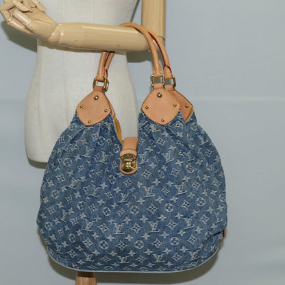 Louis Vuitton Monogram Denim Xl Hand Bag Blue M95515 Lv