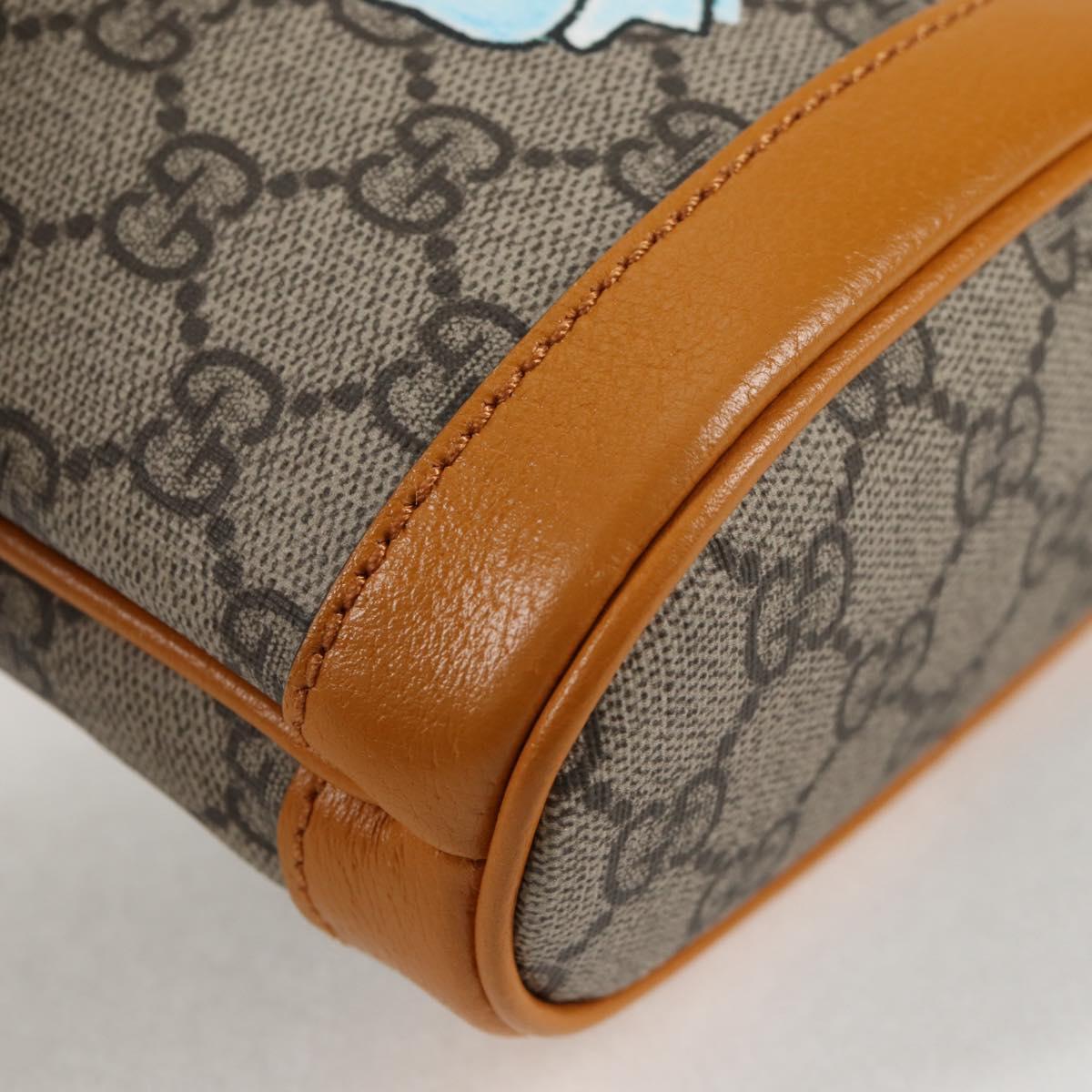 Gucci Gg Supreme Shoulder Bag Pvc Beige Gold 660304