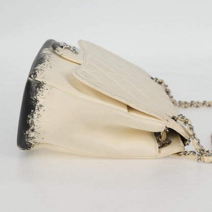 Chanel Matelasse Chain Shoulder Bag Lamb Skin Silver Gold Cc