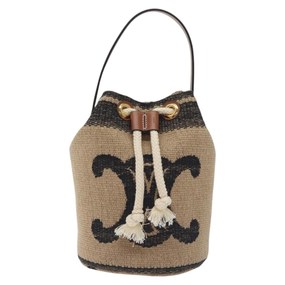 Celine Shoulder Bag Raffia Beige