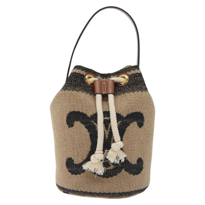 Celine Shoulder Bag Raffia Beige