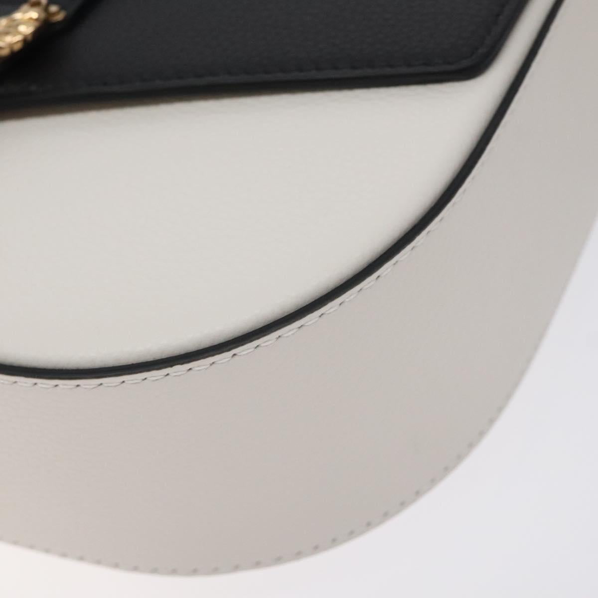 Versace Shoulder Bag Leather Black Gold White