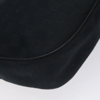 Gucci Gg Canvas Shoulder Bag Black Gold 153010