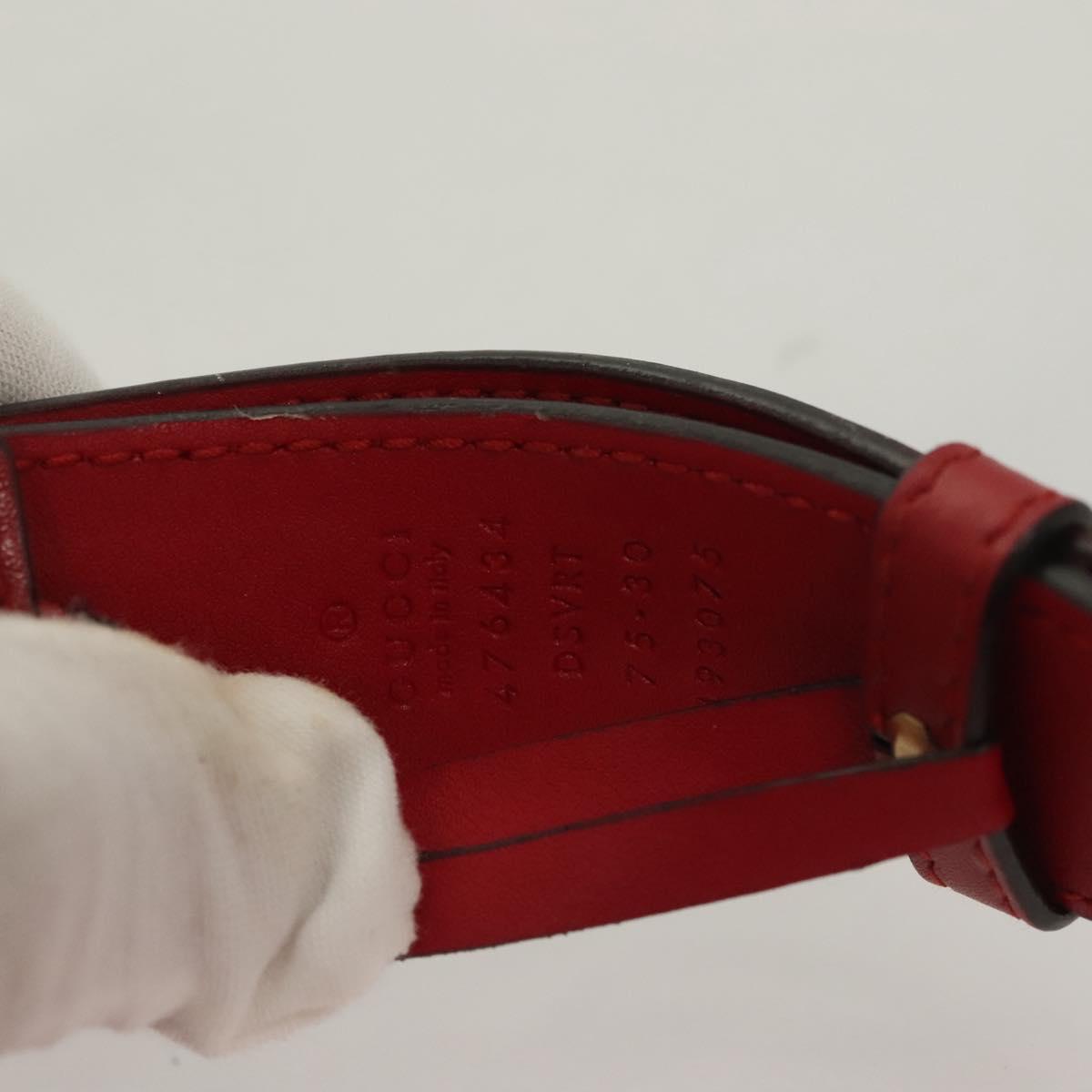 Gucci Gg Marmont Waist Bag Leather Red Gold 476434