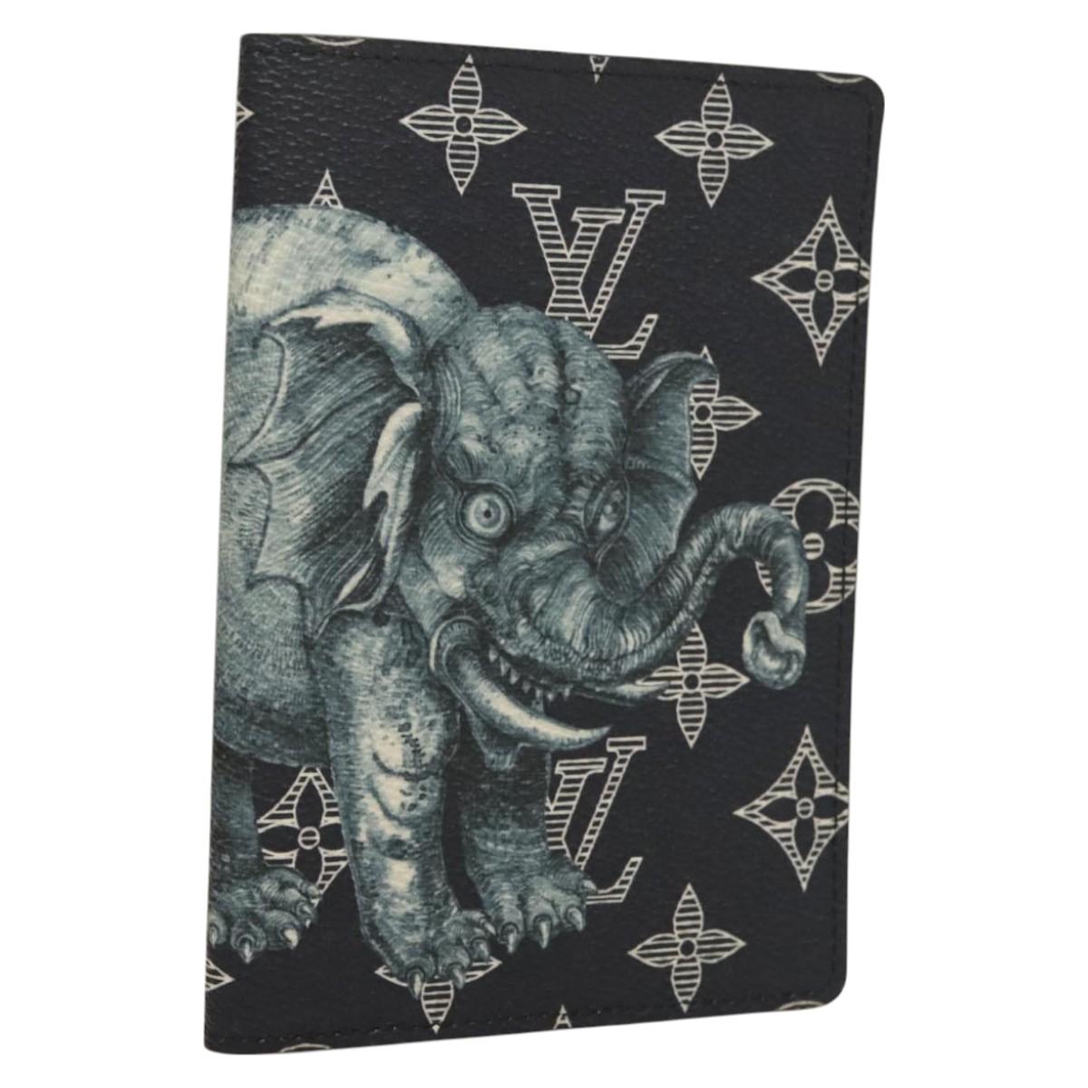 Louis Vuitton Monogram Savanna Couverture Passport Case Navy Lv