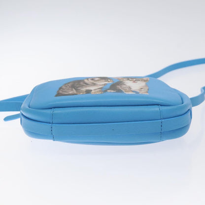 Balenciaga Camera Bag Every Day Bag Leather Blue Silver 489809