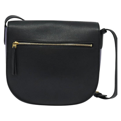 Celine Trotter Shoulder Bag Leather Purple Gold