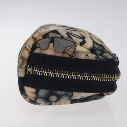 Chanel Coco Mark Pouch Nylon Navy Cc