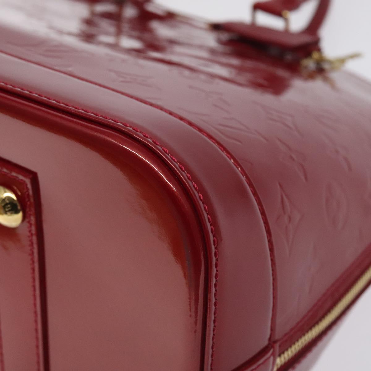 Louis Vuitton Monogram Vernis Alma Gm Hand Bag Pomme D'amour M93596