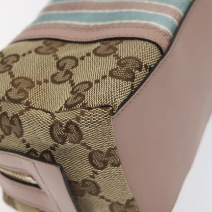Gucci Gg Canvas Pouch Beige Gold 256636
