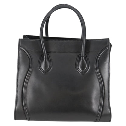 Celine Luggage Phantom Hand Bag Leather Black