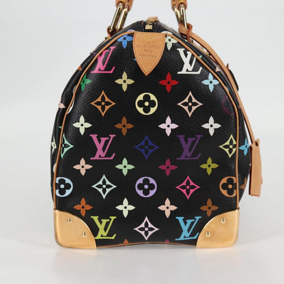 Louis Vuitton Monogram Multicolor Speedy 30 Hand Bag Black M92642