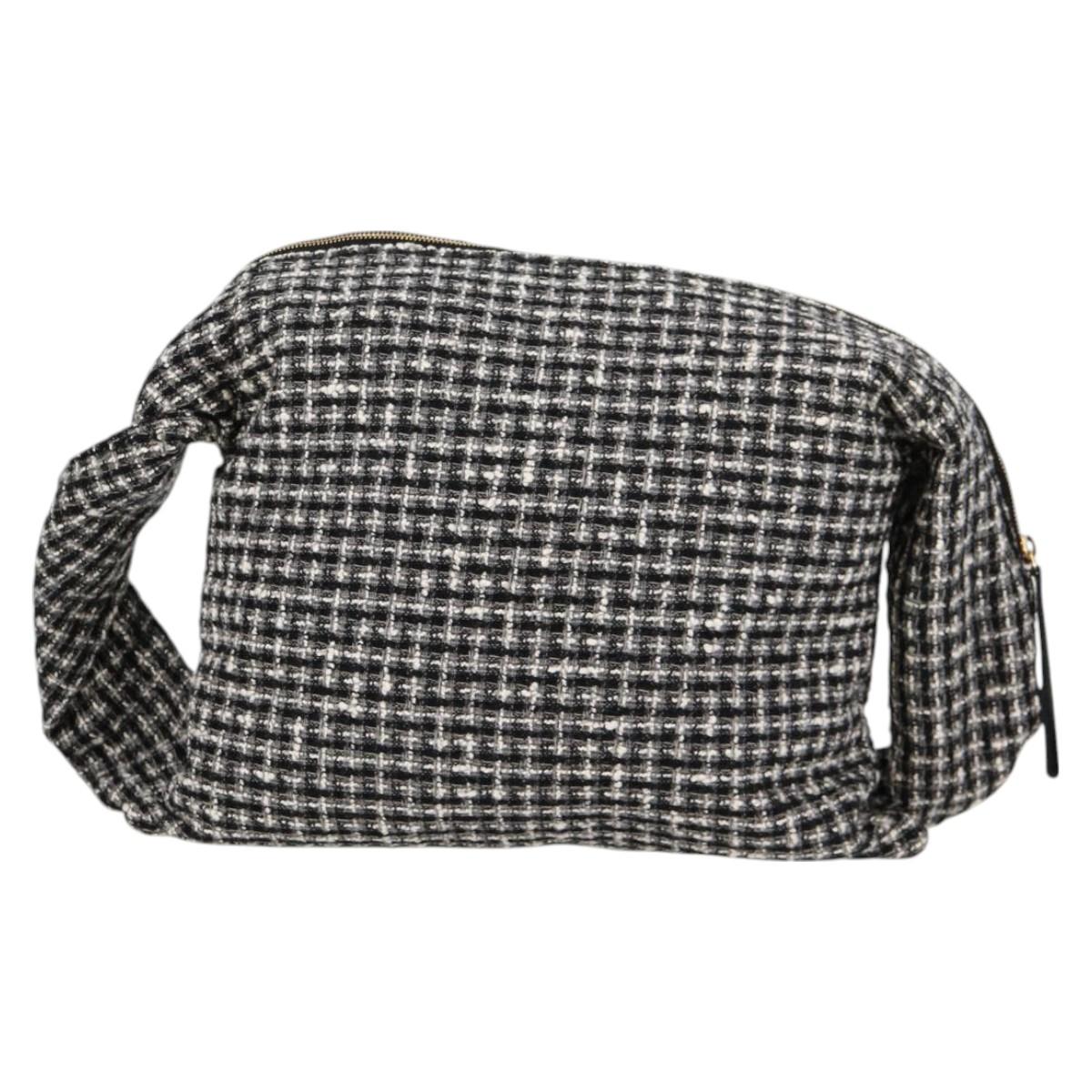 Chanel Girl Chanel Jacket Shoulder Bag Tweed Black White Cc