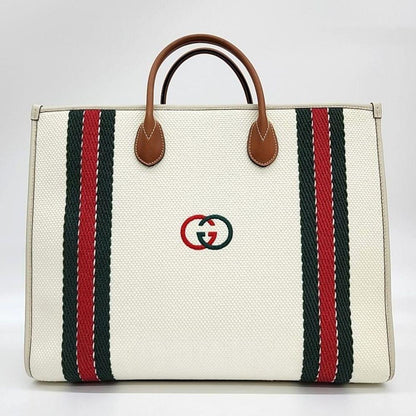 Gucci Interlocking Canvas Tote Cum Shoulder Bag (701733) (9648692)