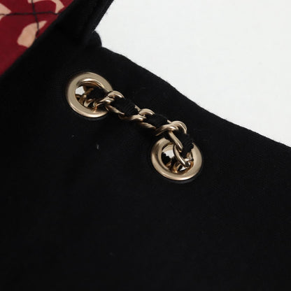 Chanel Chain Matelasse Shoulder Bag Canvas Black Cc