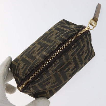 Fendi Zucca Canvas Pouch Black Brown