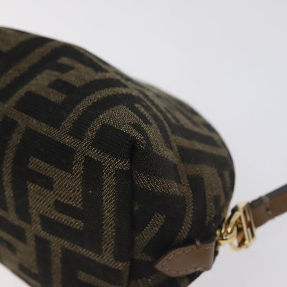 Fendi Zucca Canvas Pouch Black Brown