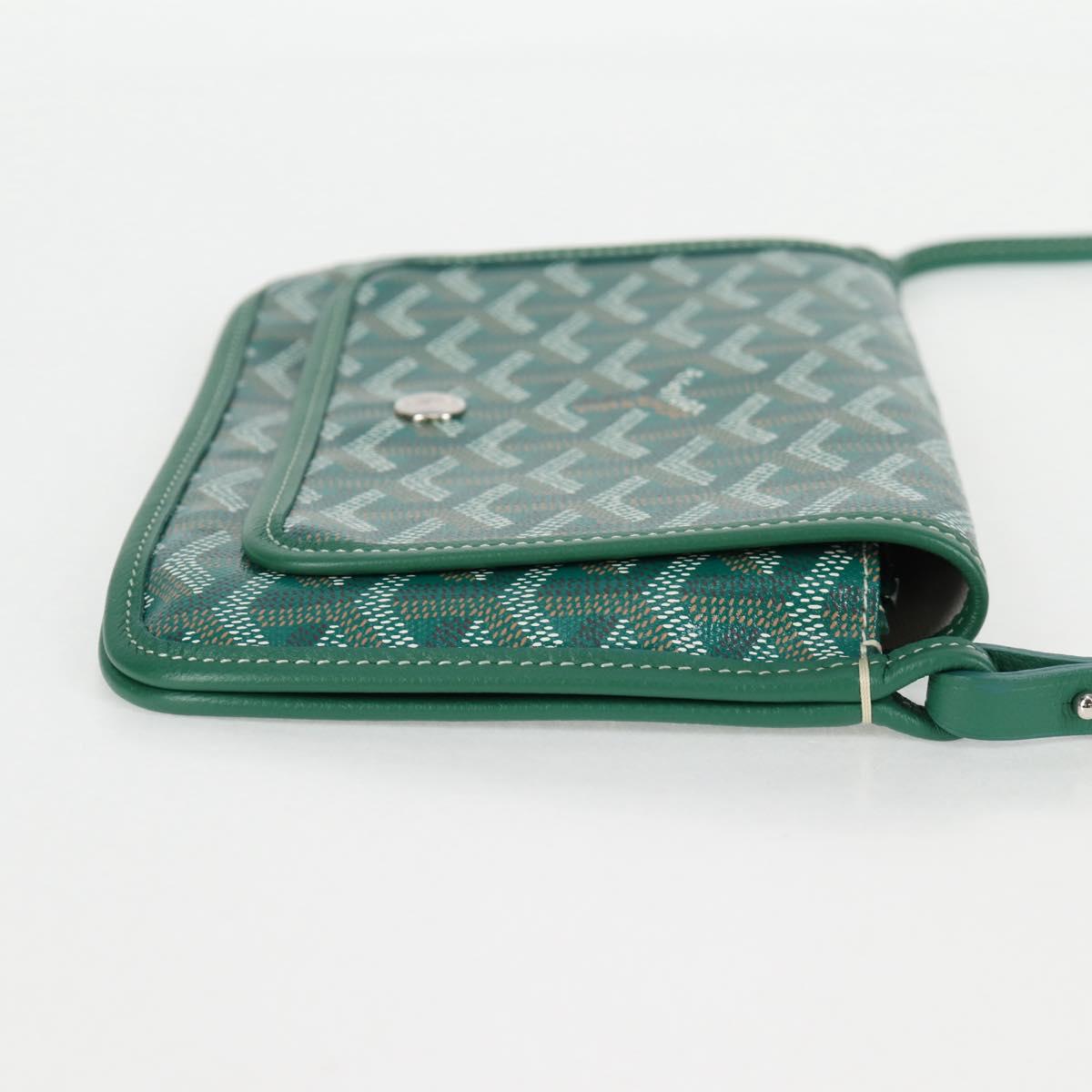 Goyard Herringbone Plum Shoulder Bag Pvc Green