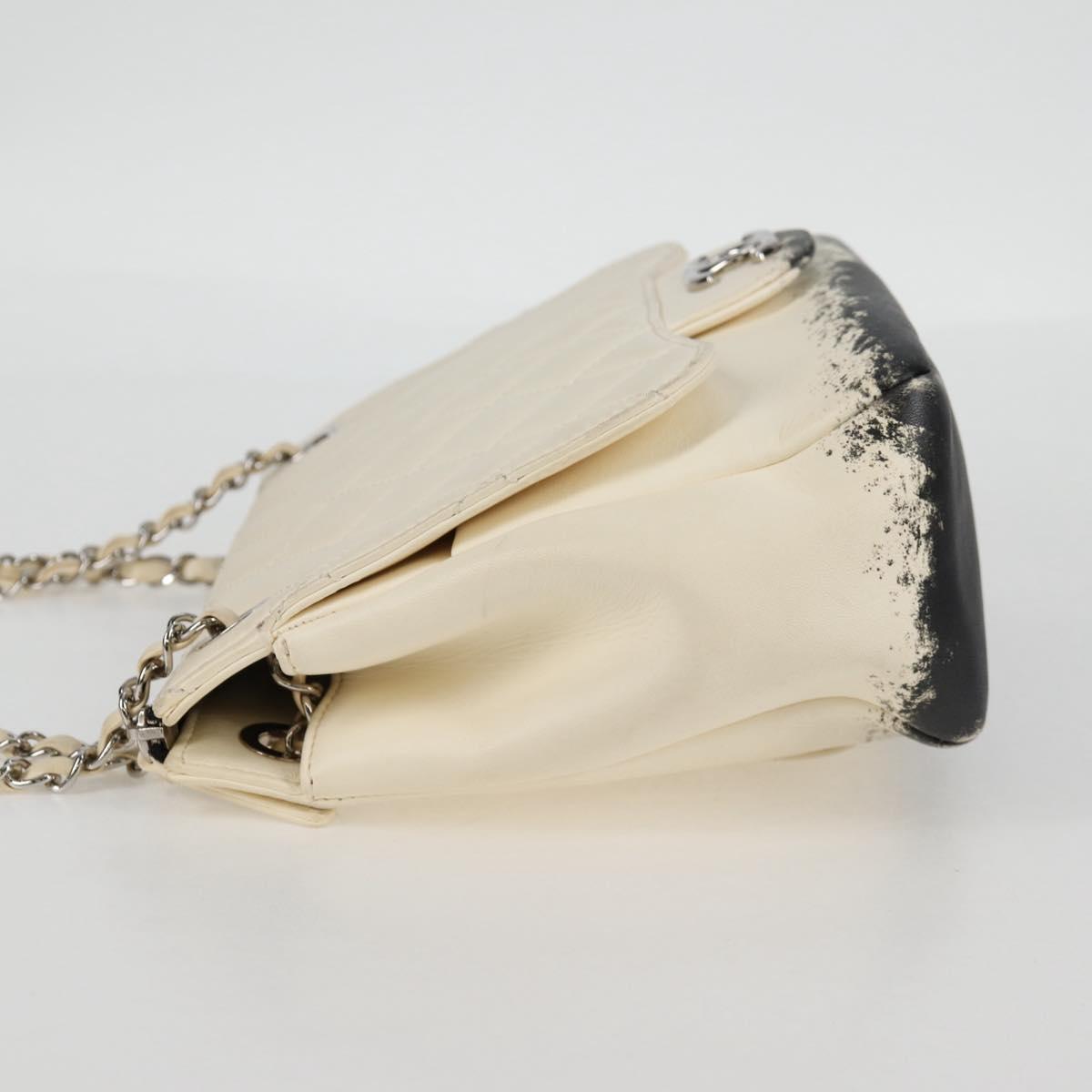 Chanel Matelasse Chain Shoulder Bag Lamb Skin Silver Gold Cc